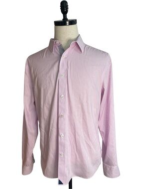 UNTUCKit Douro Wrinkle Free Slim Fit Button Down Shirt Pink White